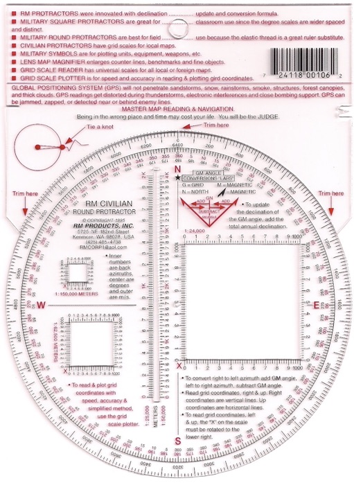 rm military round protractor